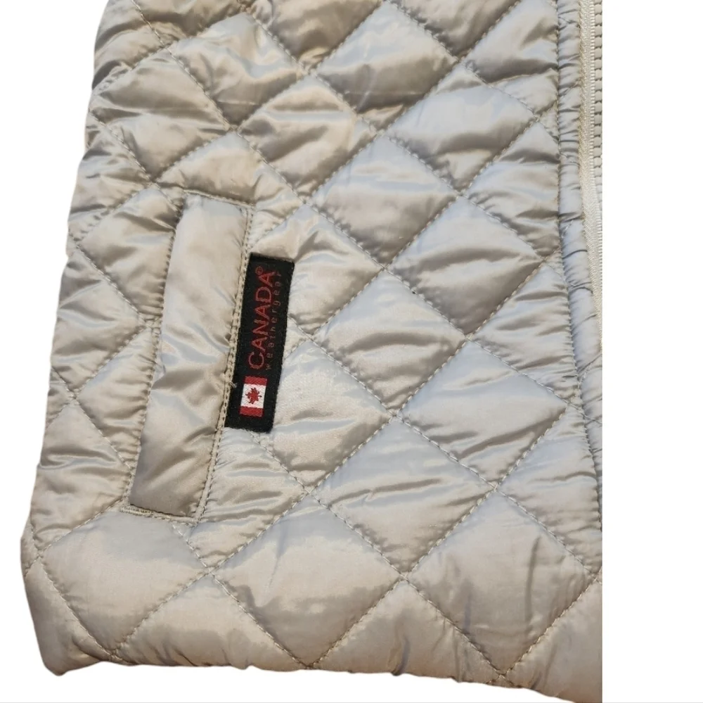 Canada Weathergear Infant Baby Gray Zip Up Puffer Vest, Size 12 months